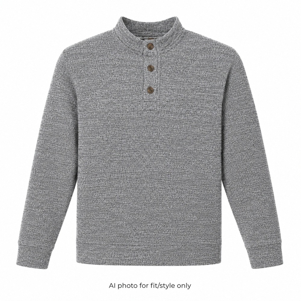 Marine Layer Sweater Mens Medium Gray Henley‎ Pullover Knit Long Sleeve